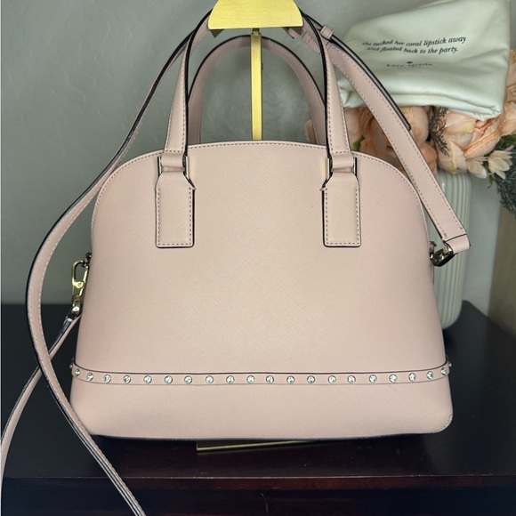 RETAIL $348 EUC KATE SPADE Cameron Street jeweled Lottie satchel crossbody - Picture 5 of 10